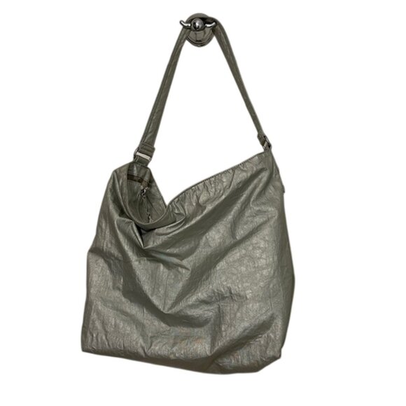 Kipling Derya Silver Shoulder Bag 17x14 Metallic HB3545 Hobo Water Resistant - Picture 6 of 14